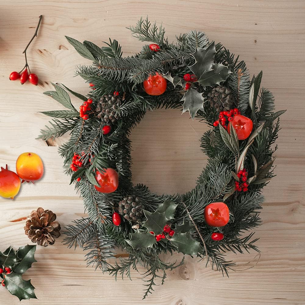 Mini Artificial Pomegranate Fake Fruit Simulation Home Kitchen Party Decorate Emulation Food Teaching Aid Festival Decorations 20PCS