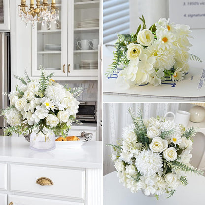Artificial Peony Flowers, Light Pink Silk Fake Peonies Bouquet