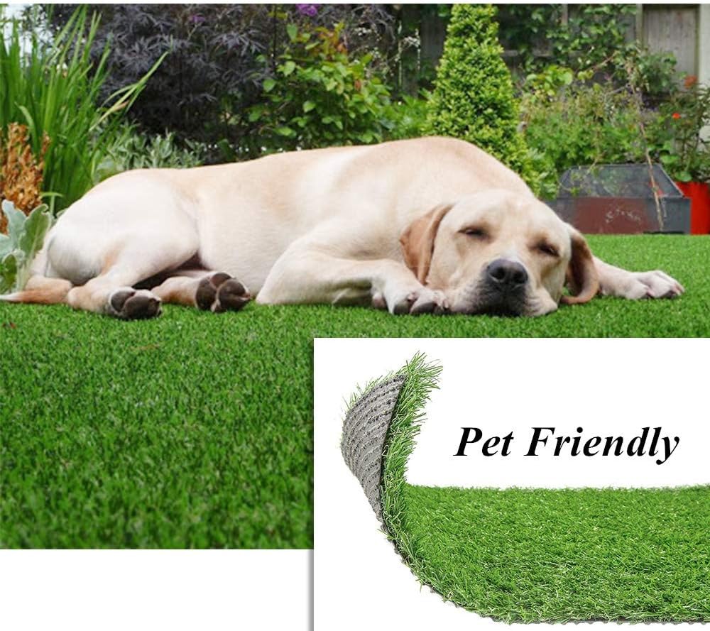 Artificial Grass Outdoor Rug, Synthetic Turf for Dog, Patio 6x8 ft