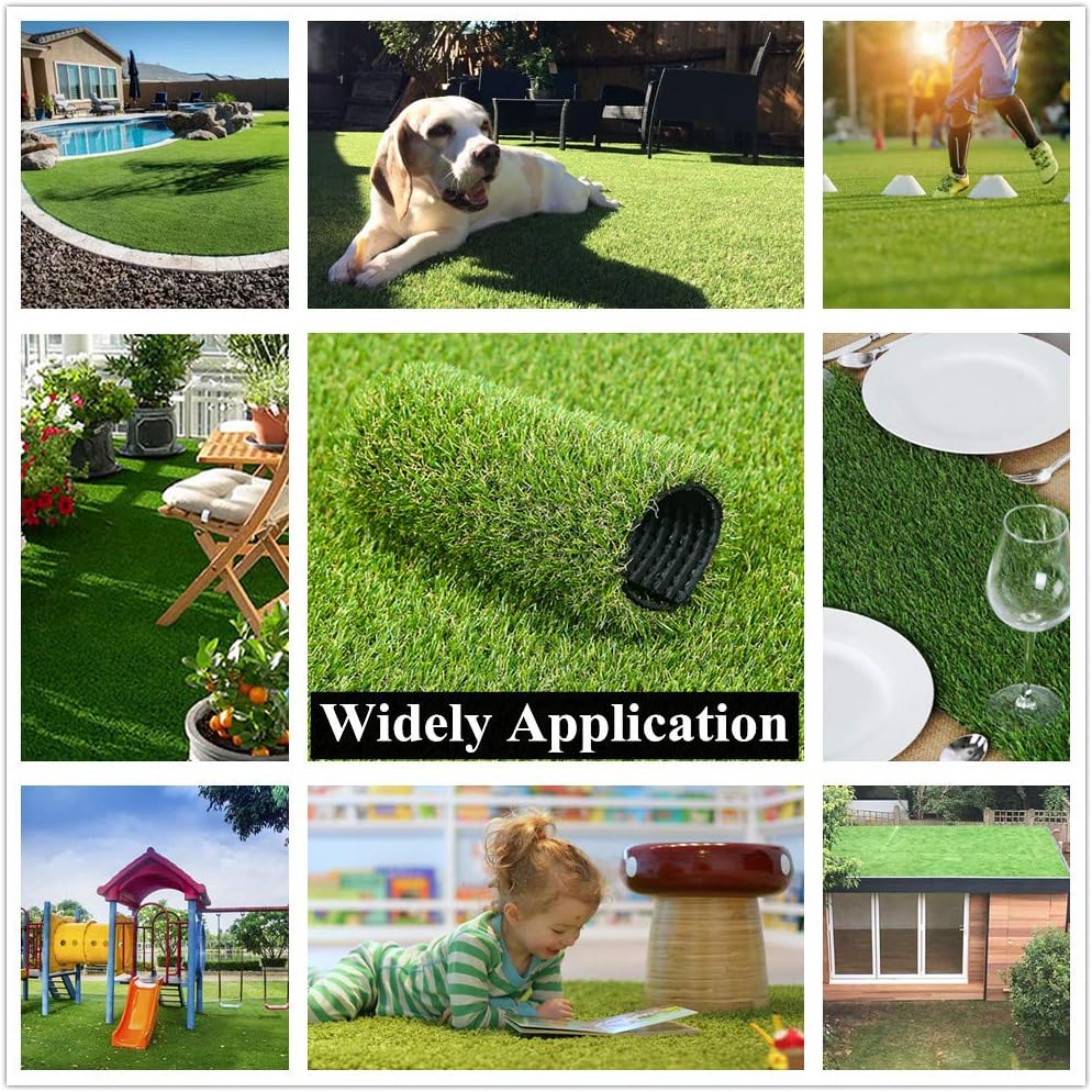 Artificial Grass Outdoor Rug, Synthetic Turf for Dog, Patio 6x8 ft