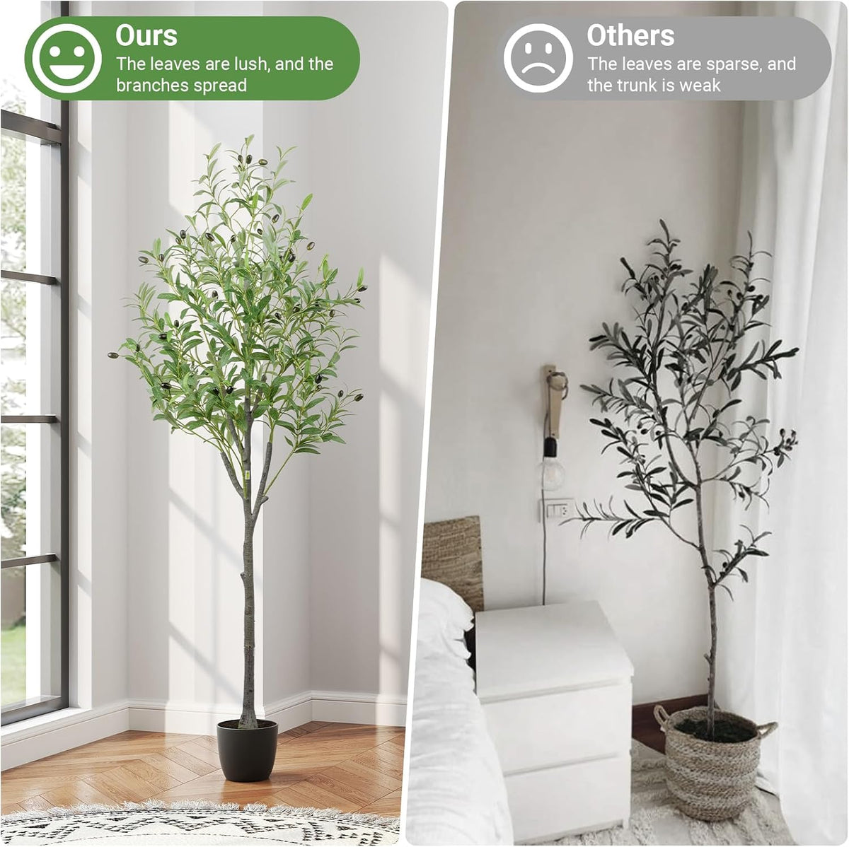 6FT Fall Artificial Eucalyptus Tree with Wicker Basket, Orange Potted Faux Eucalyptus Trees, Autumn Fake Eucalyptus Plants, Lifelike Leaves & Natural Trunk for Home Office Bedroom, Indoor