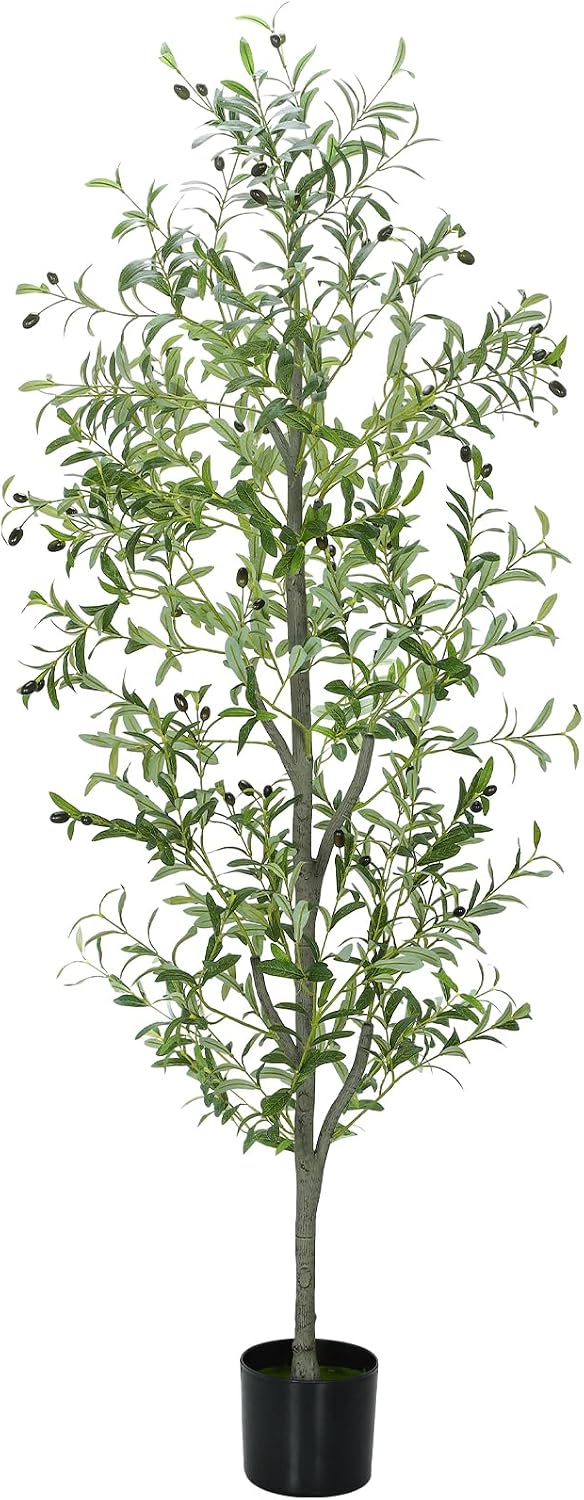 6FT Fall Artificial Eucalyptus Tree with Wicker Basket, Orange Potted Faux Eucalyptus Trees, Autumn Fake Eucalyptus Plants, Lifelike Leaves & Natural Trunk for Home Office Bedroom, Indoor