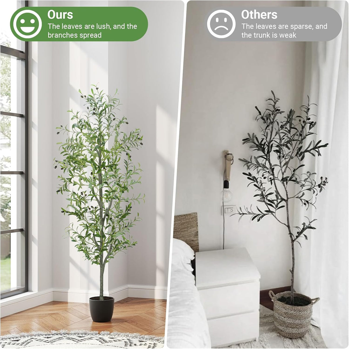 6FT Fall Artificial Eucalyptus Tree with Wicker Basket, Orange Potted Faux Eucalyptus Trees, Autumn Fake Eucalyptus Plants, Lifelike Leaves & Natural Trunk for Home Office Bedroom, Indoor
