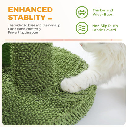 Cactus Cat Scratching Post 35”Cat Scratcher with Toy Ball | Cactus Cat tree with 3 Sisal & Carpet Scratching Posts, Soft Carpet Base & Top, Interactive Ball for Adult and Indoor Cats