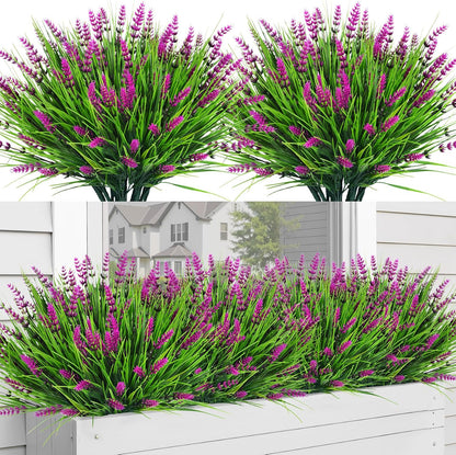 24 Bundles Fake Lavender Artificial Fall Mums Flowers for Outdoors