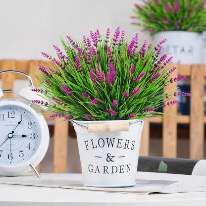 24 Bundles Fake Lavender Artificial Fall Mums Flowers for Outdoors