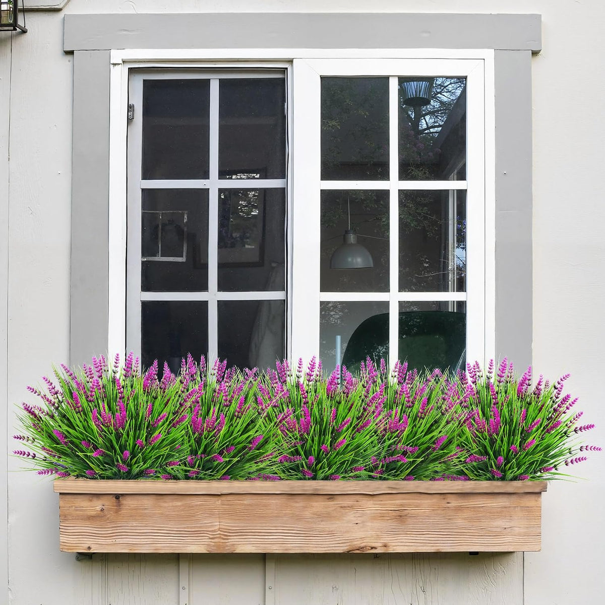24 Bundles Fake Lavender Artificial Fall Mums Flowers for Outdoors