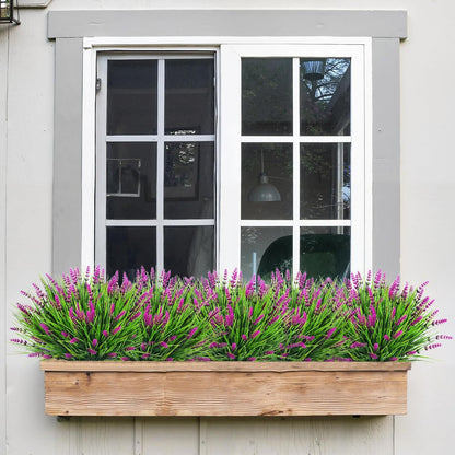 24 Bundles Fake Lavender Artificial Fall Mums Flowers for Outdoors