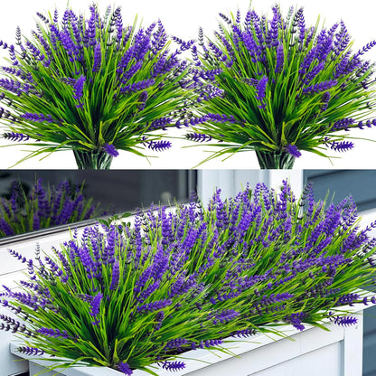 24 Bundles Fake Lavender Artificial Fall Mums Flowers for Outdoors