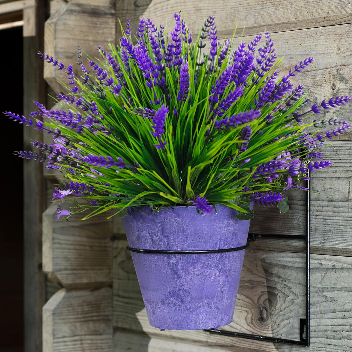 24 Bundles Fake Lavender Artificial Fall Mums Flowers for Outdoors