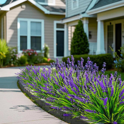 24 Bundles Fake Lavender Artificial Fall Mums Flowers for Outdoors