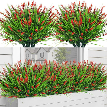 24 Bundles Fake Lavender Artificial Fall Mums Flowers for Outdoors