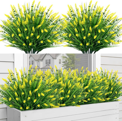 24 Bundles Fake Lavender Artificial Fall Mums Flowers for Outdoors