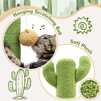 Extra Thick Cactus Scratching Posts for Indoor Large Cats, SC37