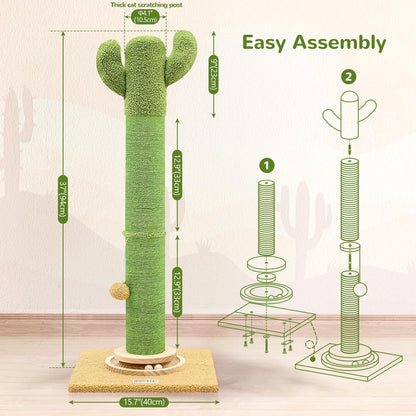 Extra Thick Cactus Scratching Posts for Indoor Large Cats, SC37