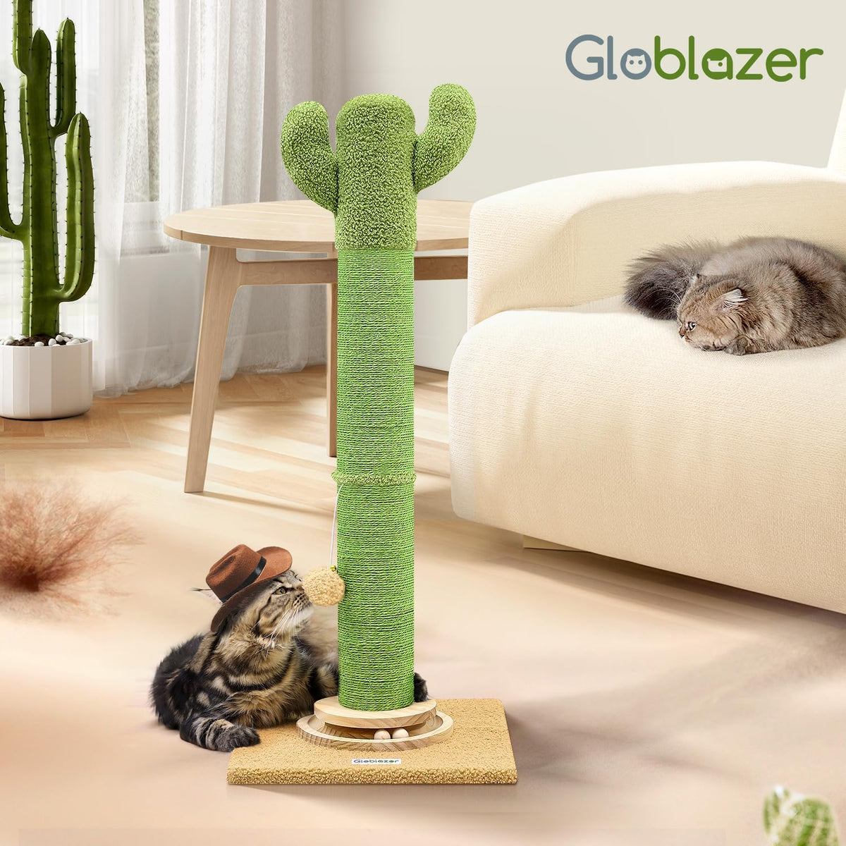 Extra Thick Cactus Scratching Posts for Indoor Large Cats, SC37