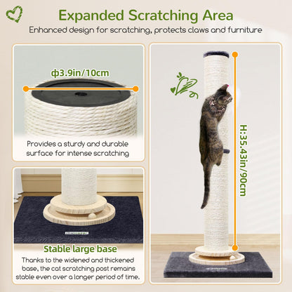 Extra Thick Cactus Scratching Posts for Indoor Large Cats, SC37