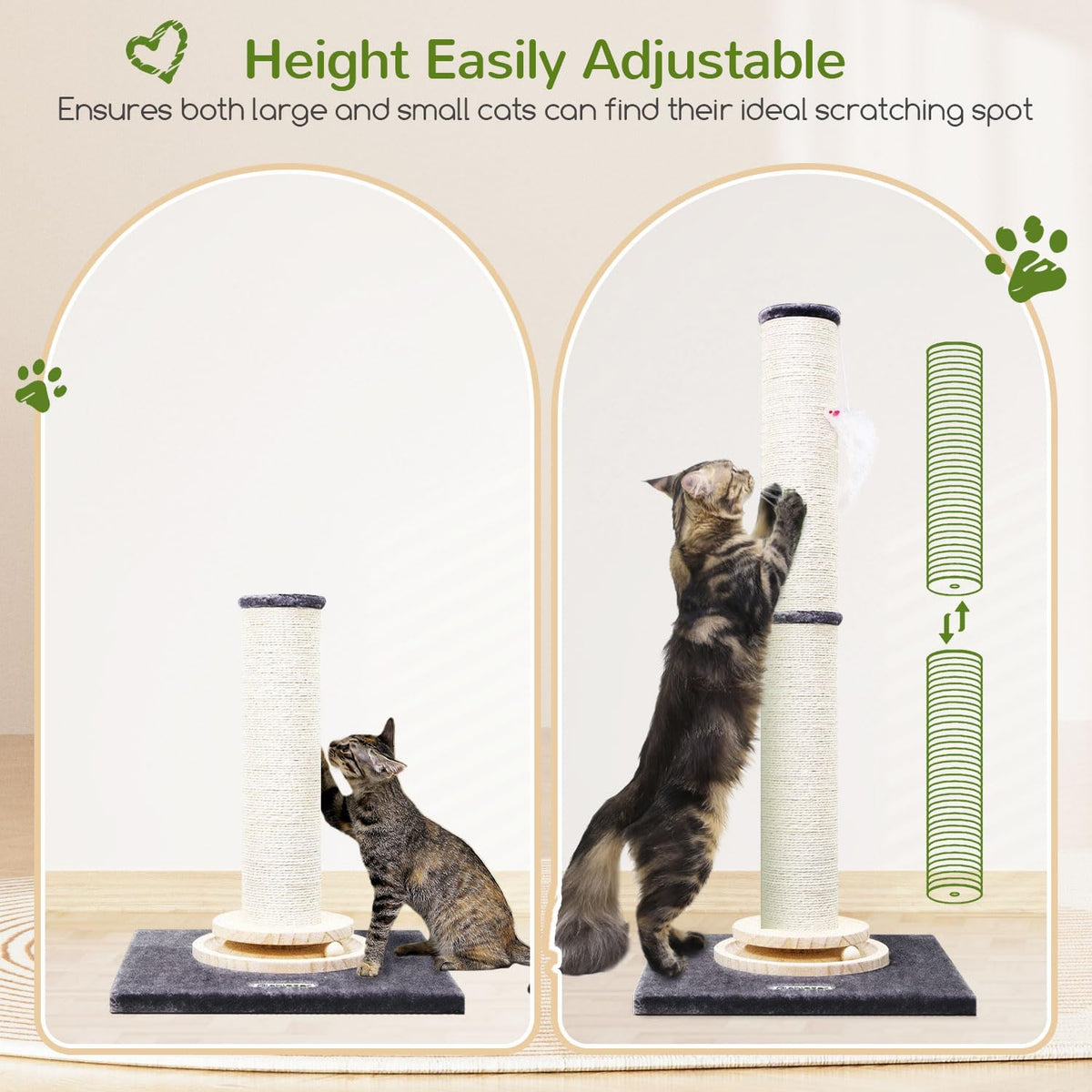 Extra Thick Cactus Scratching Posts for Indoor Large Cats, SC37