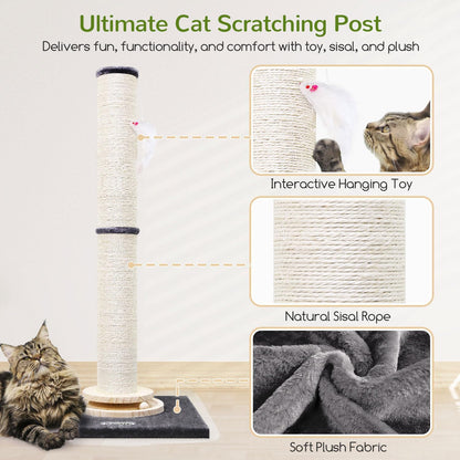 Extra Thick Cactus Scratching Posts for Indoor Large Cats, SC37