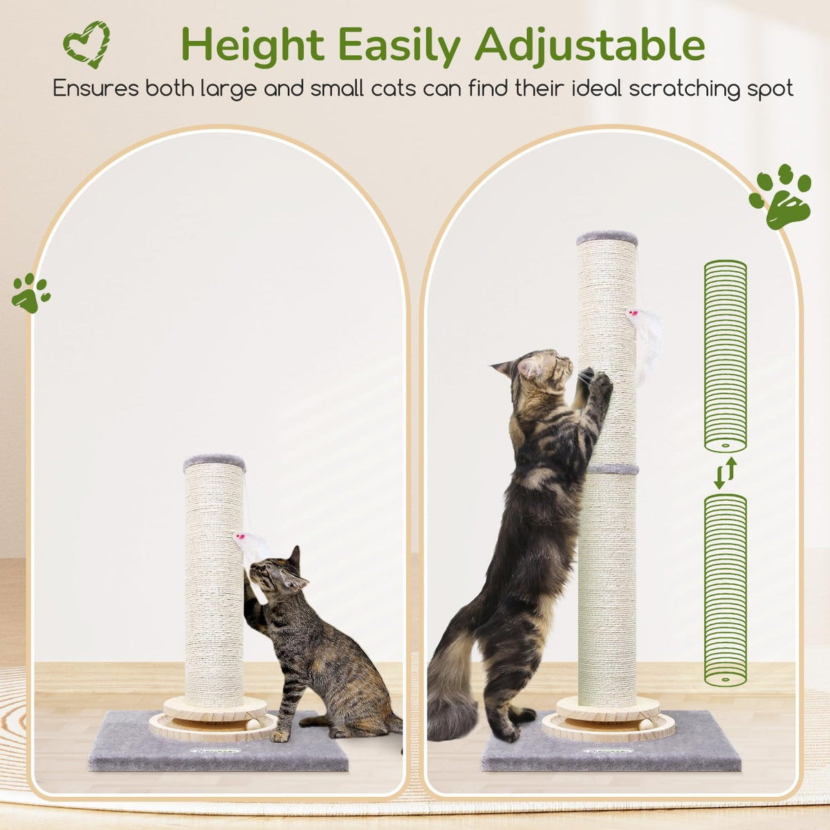 Extra Thick Cactus Scratching Posts for Indoor Large Cats, SC37