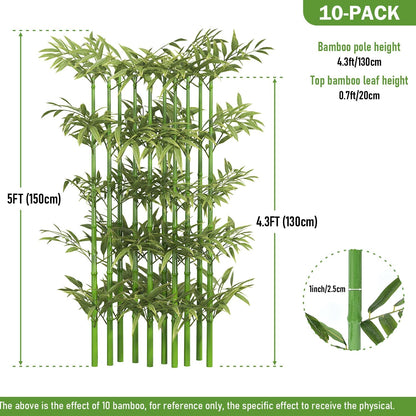 5ft Fake Bamboo Plant, Artificial Privacy Trees Faux Bamboo