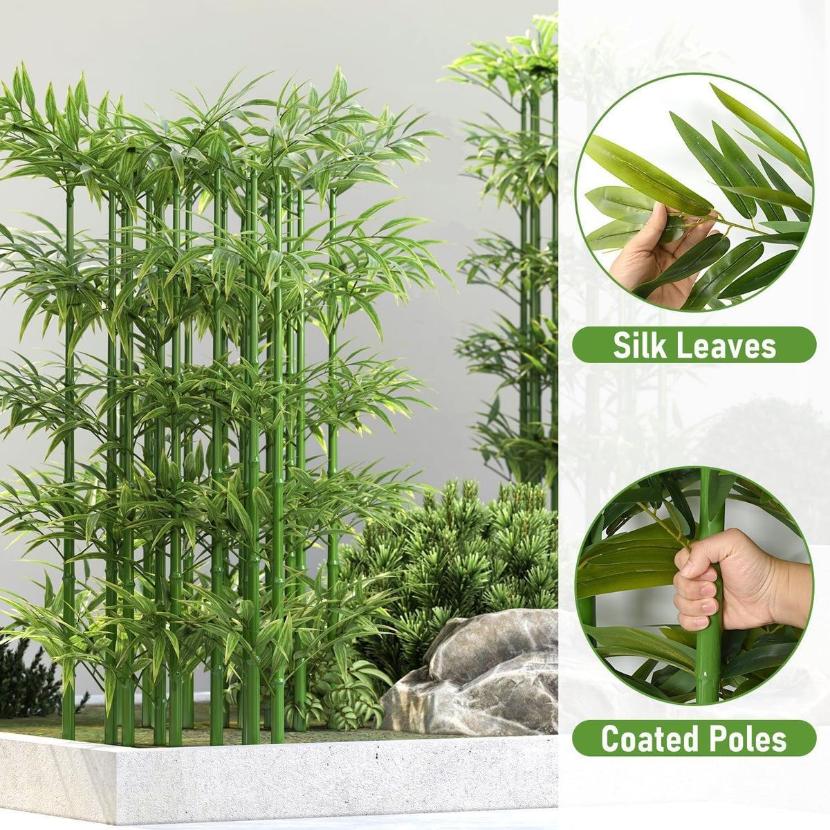 5ft Fake Bamboo Plant, Artificial Privacy Trees Faux Bamboo
