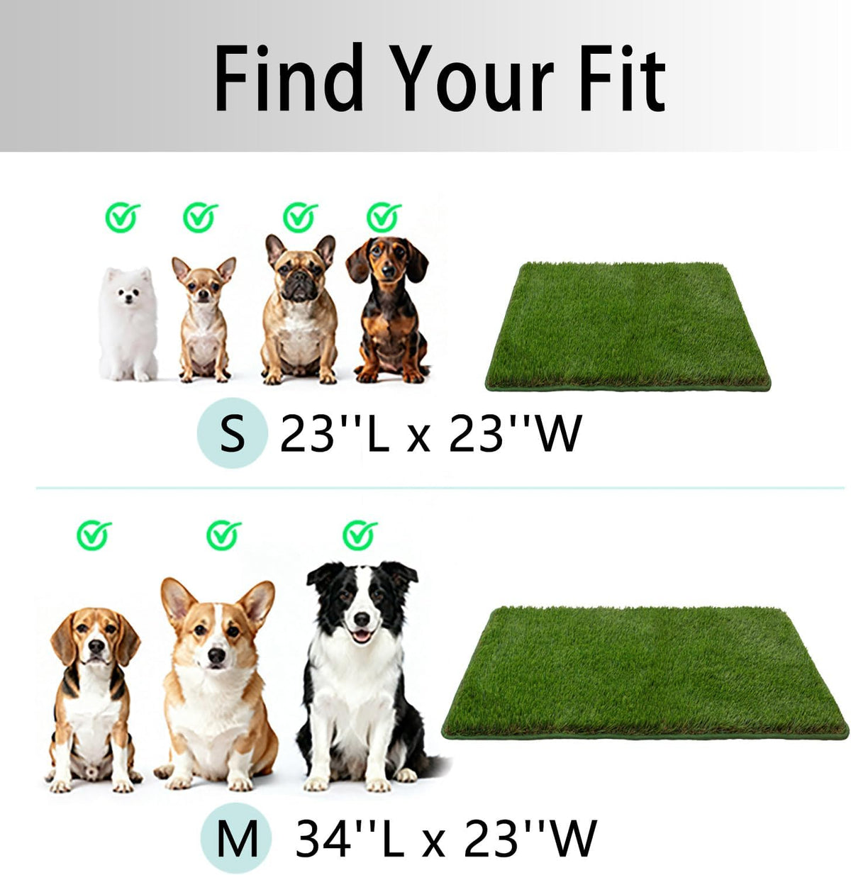 Artificial Grass,Odor Free Dog Grass Mat,Puppy Potty Training Pad