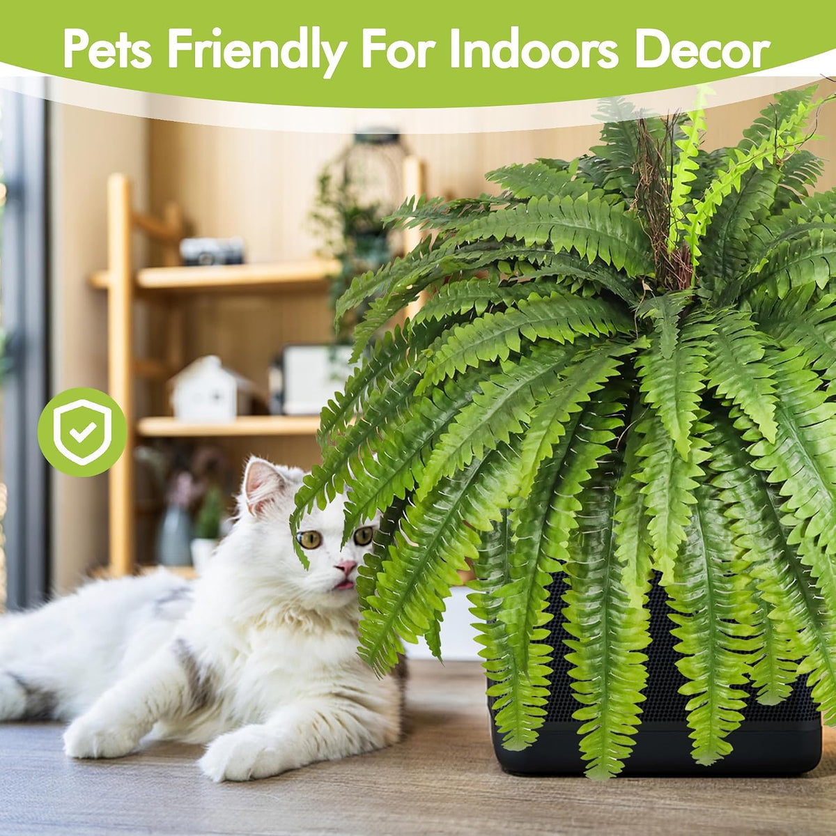 Artificial Ferns for Outdoors & Indoors, 51in Large Fake Ferns Plants