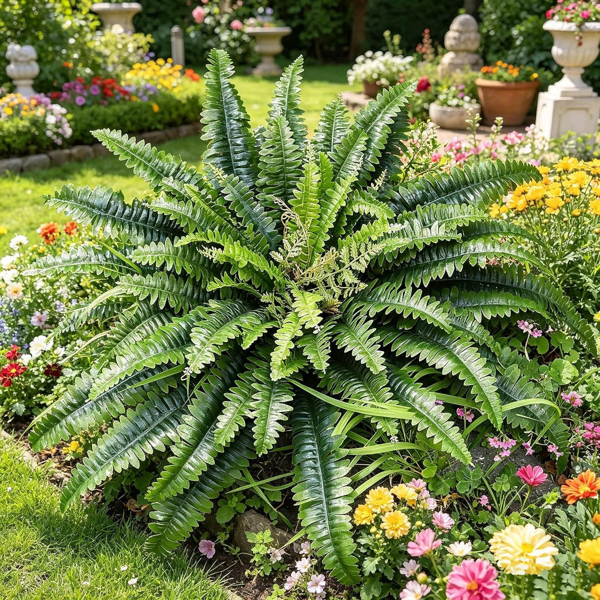 Artificial Ferns for Outdoors & Indoors, 51in Large Fake Ferns Plants