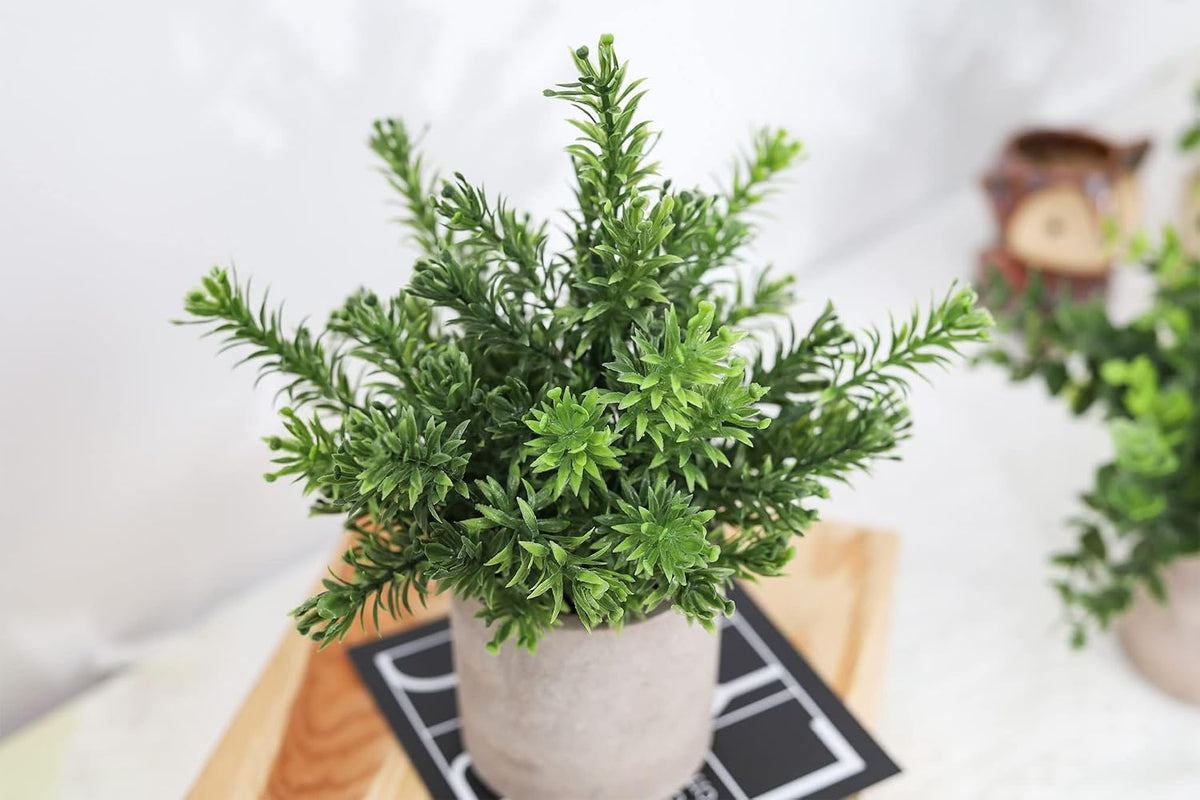 3 Pack Fake Plants Artificial Plants for Office Bathroom Decor | Sage green frosted eucalyptus, pet and child safe, maintenance-free, desk shelf kitchen bedroom coffee table farmhouse decor
