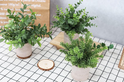 3 Pack Fake Plants Artificial Plants for Office Bathroom Decor | Sage green frosted eucalyptus, pet and child safe, maintenance-free, desk shelf kitchen bedroom coffee table farmhouse decor