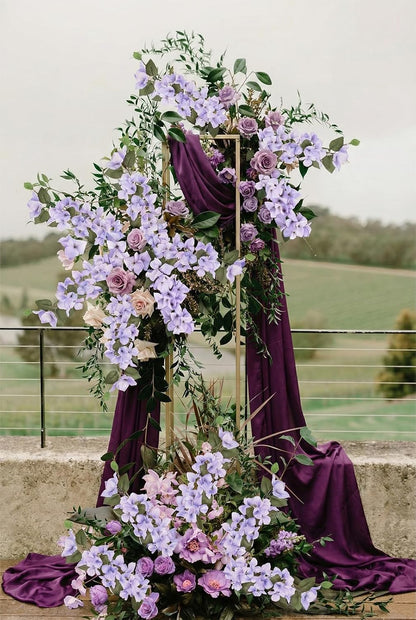 Lilac Flowers Artificial Bougainvillea 8 PCS Realistic Faux Bougainvillea Light Purple Silk Flowers 29.9" Long Stem Flowers for Tall Vase Home Wedding Centerepieces Decor (Light Purple)