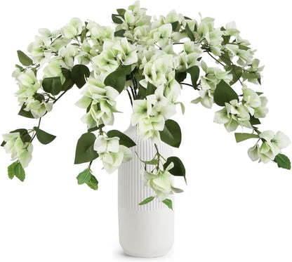 Lilac Flowers Artificial Bougainvillea 8 PCS Realistic Faux Bougainvillea Light Purple Silk Flowers 29.9" Long Stem Flowers for Tall Vase Home Wedding Centerepieces Decor (Light Purple)