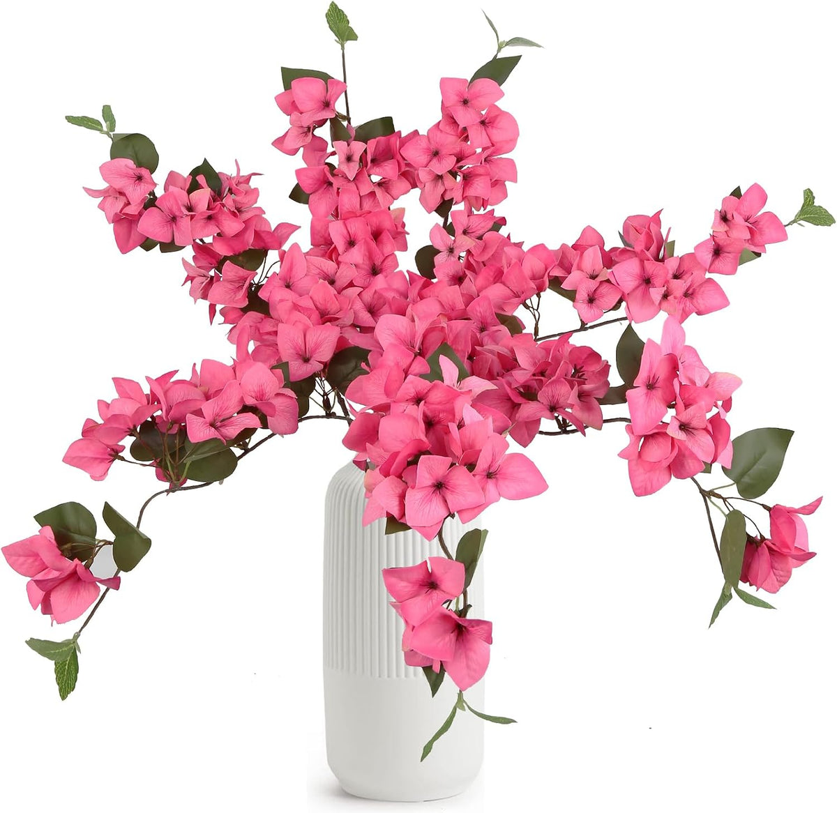 Lilac Flowers Artificial Bougainvillea 8 PCS Realistic Faux Bougainvillea Light Purple Silk Flowers 29.9" Long Stem Flowers for Tall Vase Home Wedding Centerepieces Decor (Light Purple)