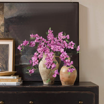 Lilac Flowers Artificial Bougainvillea 8 PCS Realistic Faux Bougainvillea Light Purple Silk Flowers 29.9" Long Stem Flowers for Tall Vase Home Wedding Centerepieces Decor (Light Purple)