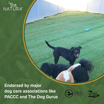 PowerRun 10376807 Outdoor Artificial Grass for Dogs, Turf Grass Patch Blends in with Natural Grass, Keeps Paws and Homes Clean, 1.5 ft. x 15 ft., Green