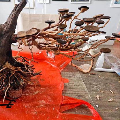 Natural Aquarium Driftwood, [170g] ( 20–40 cm /8–16 in) - Unique Root/Spider Wood Branches for Aquascaping, Planted Tanks & Terrariums, Fish & Plants Decoration, Each Piece One-of-a-Kind (Roots Only)