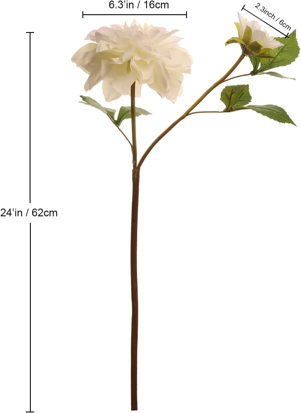 Silk Dahlia Artificial Flowers 24 Inch Long Stem - 5 Pack Fake Flowers for Wedding Bouquets,Home Decor,Fake Fall Flowers Decor,Table Arrangements-Faux Dahlia Floral (Pink1)