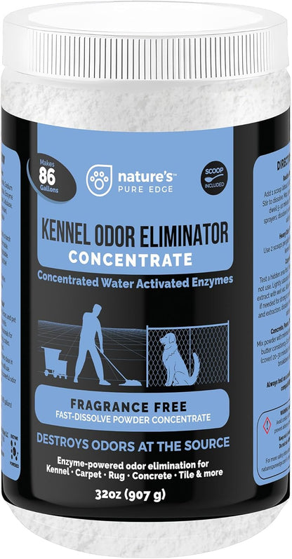 Enzyme Powder Concentrate, Sunny Citrus | Makes 86 Gallons, Professional Use for Kennel and Pet Odor Elimination, Removes Urine Poop from Carpets Floors