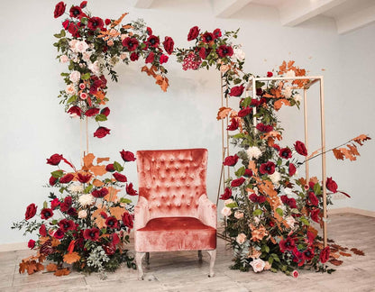 30 Heads 6 PCS Orange Poppy Flowers Artificial Flowers Silk Flowers 32 in Poppy Flowers for Wedding Home Party Table Centerpiece Arrangement Decoration (Orange)