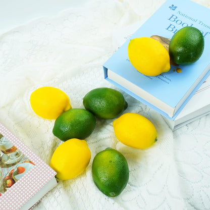 2Pcs Artificial Lemon Vines,Single Fake Lemon Vine is 78.7 Inches Long,Leaf 6.1 Inches,Faux Fruit Vine Garlands with Lemon for Room Door Wall Mantle Wedding Party Table Garden Decorations