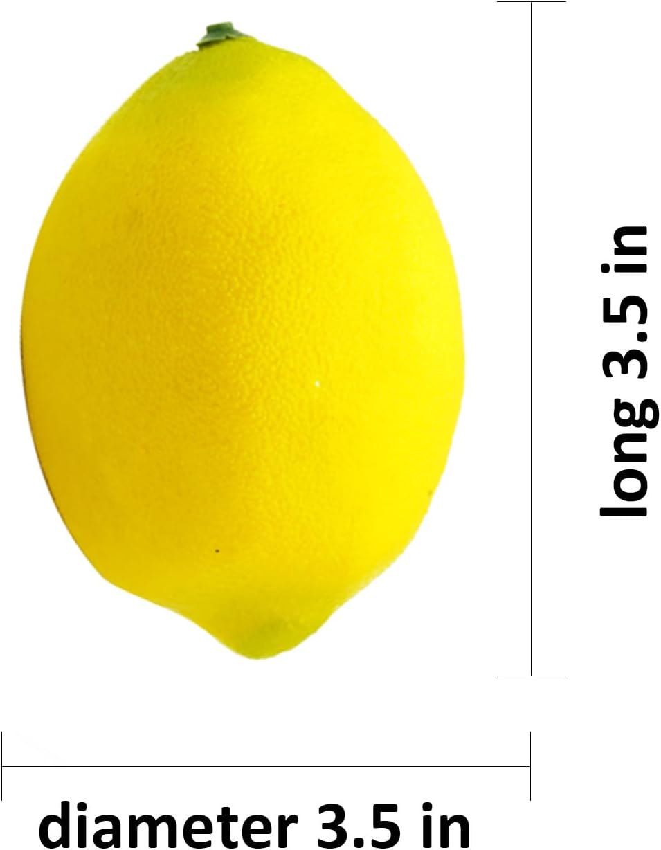 2Pcs Artificial Lemon Vines,Single Fake Lemon Vine is 78.7 Inches Long,Leaf 6.1 Inches,Faux Fruit Vine Garlands with Lemon for Room Door Wall Mantle Wedding Party Table Garden Decorations