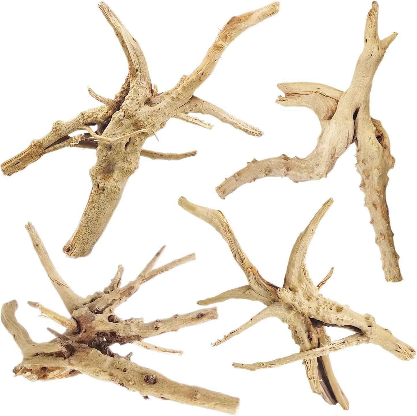 Natural Driftwood for Aquarium, 11-13 inch Reptile Branches Terrarium Wood Aquarium Trunk Driftwood Tree Fish Tank Log Decoration Pack of 2