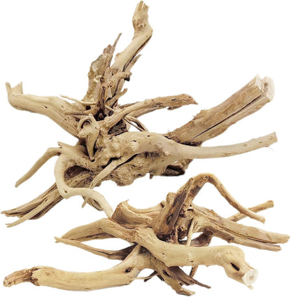 Natural Driftwood for Aquarium, 11-13 inch Reptile Branches Terrarium Wood Aquarium Trunk Driftwood Tree Fish Tank Log Decoration Pack of 2