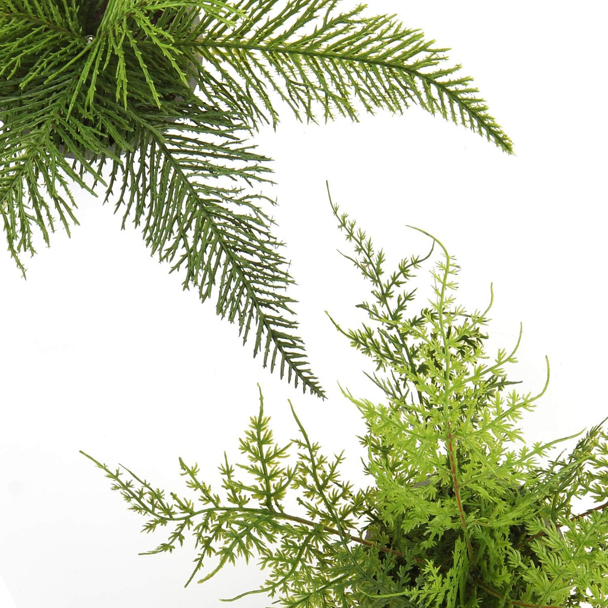 2PCS Fake Plants Potted Artificial Plants Greenery Faux Fern Eucalyptus Décor Plant for Indoor Home Office Bathroom Harmhouse Decoration