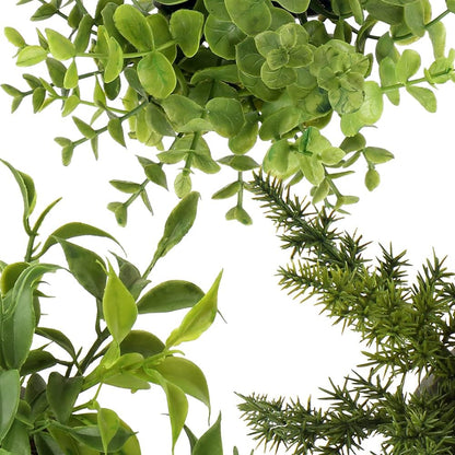 2PCS Fake Plants Potted Artificial Plants Greenery Faux Fern Eucalyptus Décor Plant for Indoor Home Office Bathroom Harmhouse Decoration