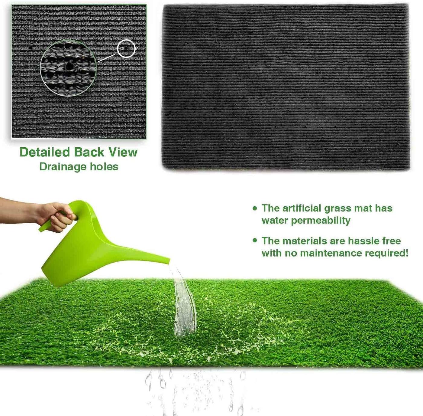 ALTRUISTIC Premium Artificial Grass Drainage Holes & Rubber Backing,6.5 ft x10 ft, 70 oz /1.38 Inch Pile Height Realistic Synthetic Grass Mat Extra-Heavy & Soft Pet Turf Fake Grass for Dogs Outdoor