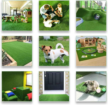 ALTRUISTIC Premium Artificial Grass Drainage Holes & Rubber Backing,6.5 ft x10 ft, 70 oz /1.38 Inch Pile Height Realistic Synthetic Grass Mat Extra-Heavy & Soft Pet Turf Fake Grass for Dogs Outdoor