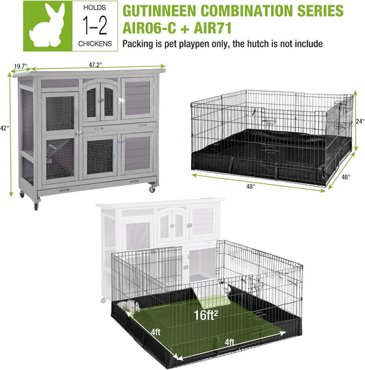 Rabbit Playpen Bunny Run Extension Indoor Small Animal Playpen