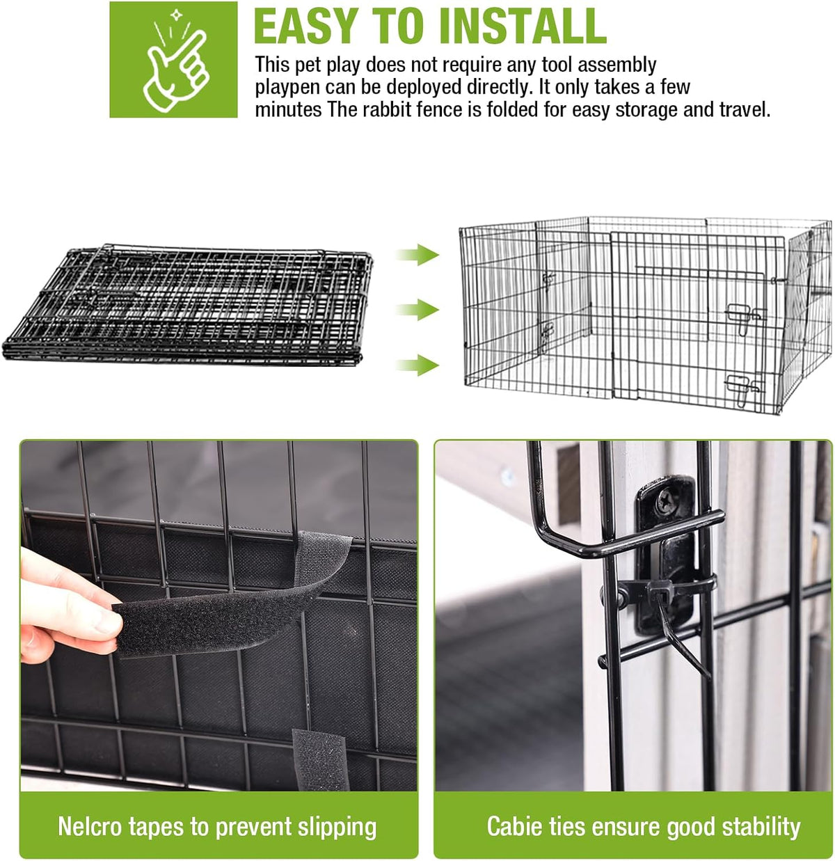 Rabbit Playpen Bunny Run Extension Indoor Small Animal Playpen